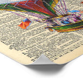  dictionary Art Hot Air Ballon Circus Poster (Hoek)