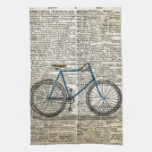 DICTIONARY Art Print Blue Bicycle Bike  Theedoek (Verticaal)