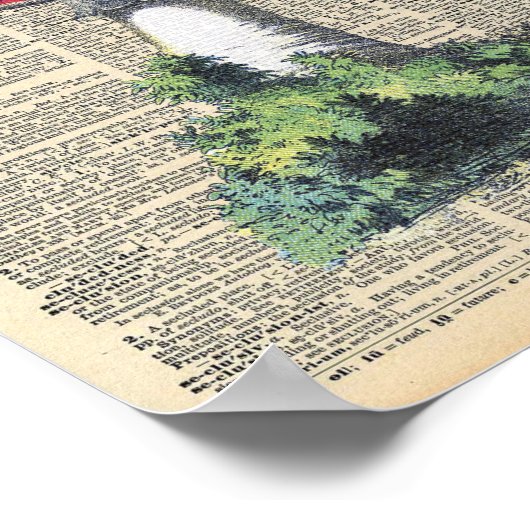  dictionary Art Red Mushroom Fairhouse Poster (Hoek)