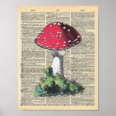  dictionary Art Red Mushroom Fairhouse Poster (Voorkant)