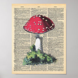  dictionary Art Red Mushroom Fairhouse Poster