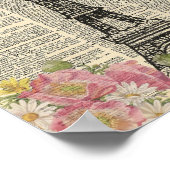 dictionary Art Romantic Paris Eiffel Tower Poster (Hoek)