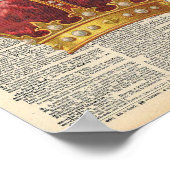  dictionary Art Royal Red Gold Crown Poster (Hoek)