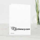 Dictionary.com Inspirerend Wenskaart Kaart (Achterkant)