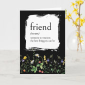 Dictionary Definition For Friend With Wildflowers Kaart (Gele Bloem)
