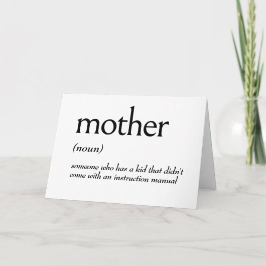Dictionary Definition for MOTHER Kaart (Voorkant)