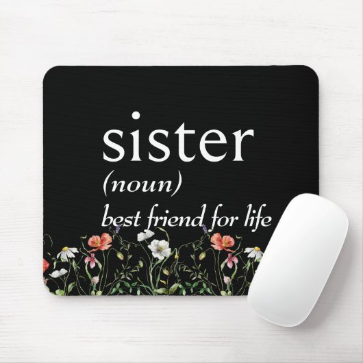 Dictionary Definition of SISTER With Wildflowers Muismat (Met muis)