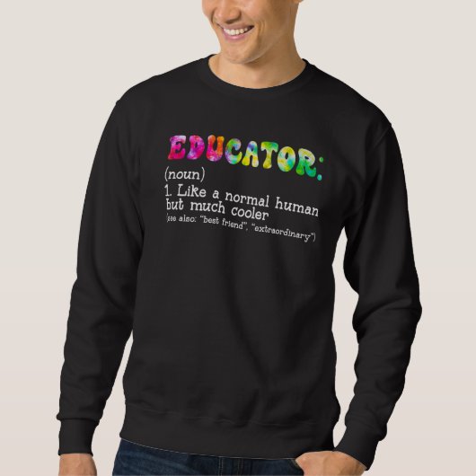 Dictionary Educator Definition als een normale Hum Trui (Voorkant)