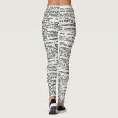 Dictionary print leggings (Achterkant)