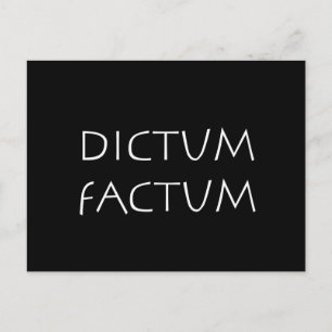 Dictum factum briefkaart