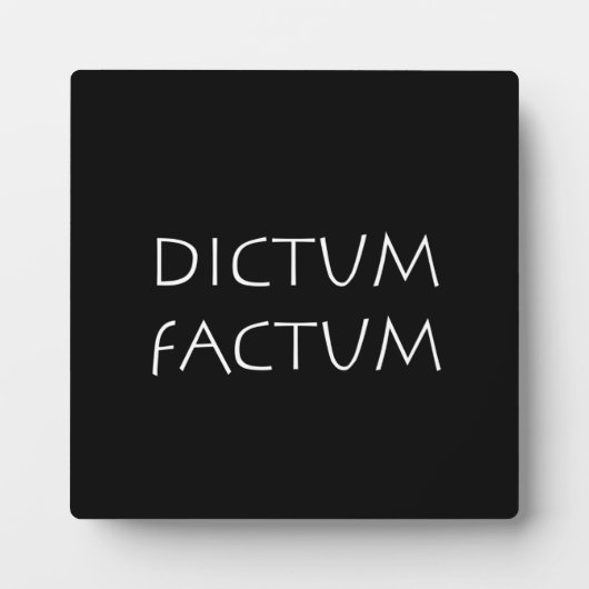 Dictum factum fotoplaat (Voorkant)