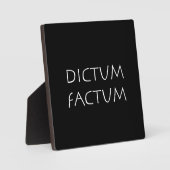 Dictum factum fotoplaat (Voorkant)