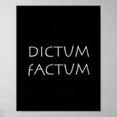 Dictum factum poster (Voorkant)