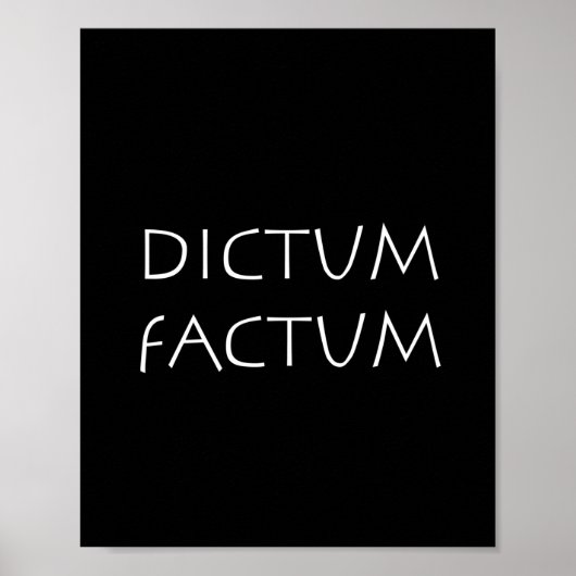 Dictum factum poster (Voorkant)
