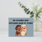 Did Cavemen Send Postcards Made of Stone? Funny Briefkaart (Staand voorkant)