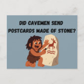 Did Cavemen Send Postcards Made of Stone?  Funny Briefkaart (Voorkant)
