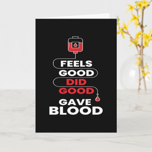 Did Good Gave Blood Blood Donate Kaart (Gele Bloem)