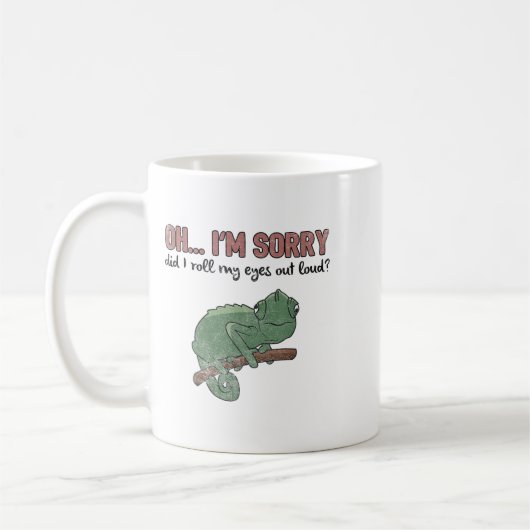 Did I Roll My Eyes Out Loud - Funny Chameleon Quot Koffiemok (Links)