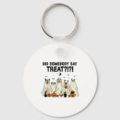 Did Somebody Say Treat Dog Lovers Funny Halloween  Sleutelhanger (Voorkant)