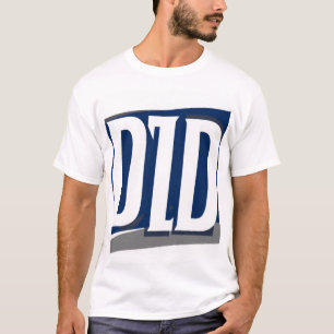 DID Vetgedrukte T-Shirt met Lettertype   Marinebla