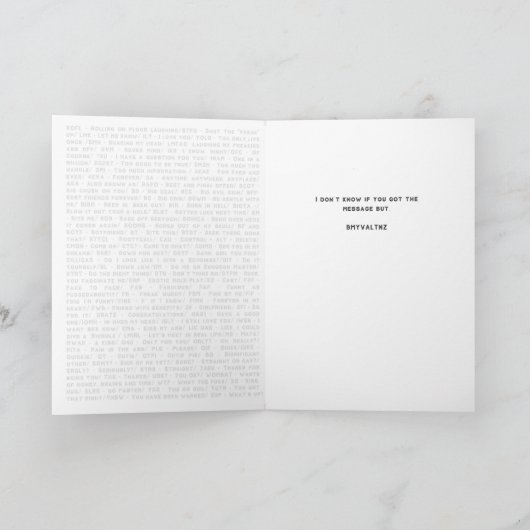 Did You Get My Candy Hearts Valentine MSG Kaart (Binnen)