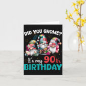 Did You Gnome Its My 90th Birthday 90 Year Old Gno Kaart (Gele Bloem)