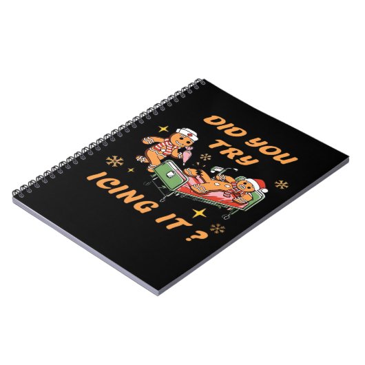 Did You Try Icing It, Nurse Christmas, Gingerbread Notitieboek (Linkerzijde)