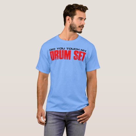 Did Yououch My Drum Set retro T-shirt (Voorkant volledig)