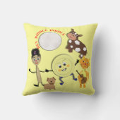 Diddle Diddle Cute Nursery Rhyme Thema Kussen (Achterkant)