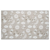 Diddle Diddle Nursery Rhyme Beige Fabric Stof (Fat Quarter)