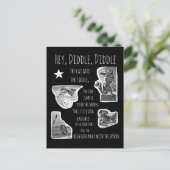 Diddle Diddle Nursery Rhyme Briefkaart (Staand voorkant)