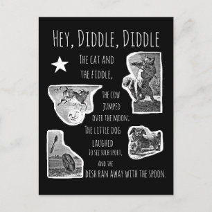 Diddle Diddle Nursery Rhyme Briefkaart