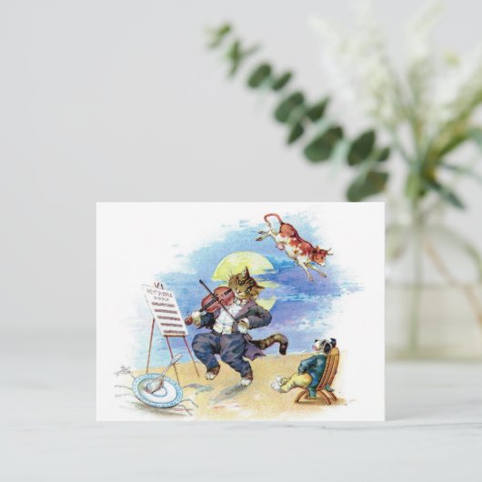 Diddle Diddle Nursery Rhyme Briefkaart (Staand voorkant)