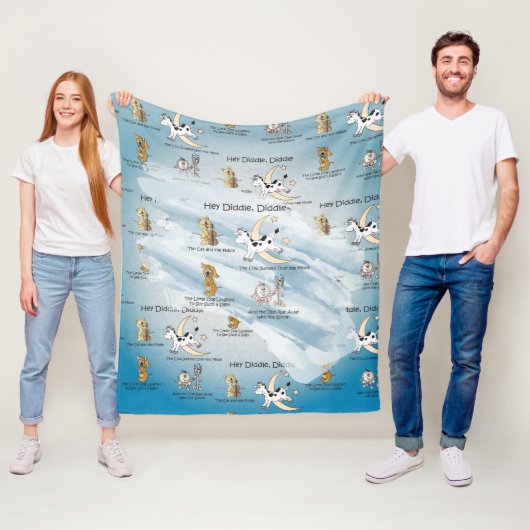 Diddle, Diddle Nursery Rhyme Fleece Deken (In situ)