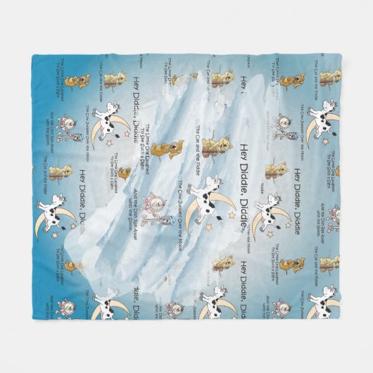 Diddle, Diddle Nursery Rhyme Fleece Deken (Voorkant (Horizontaal))