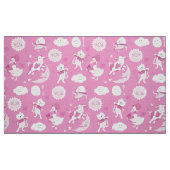 Diddle Diddle Nursery Rhyme Pink Fabric Stof (Fat Quarter)