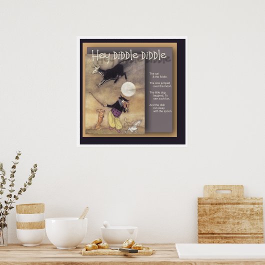 Diddle Diddle Nursery Rhyme Poster (Keuken)