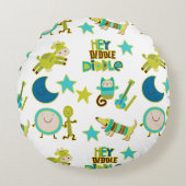 Diddle Diddle Nursery Rhyme Rond Kussen (Voorkant)