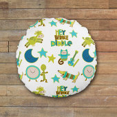Diddle Diddle Nursery Rhyme Rond Kussen