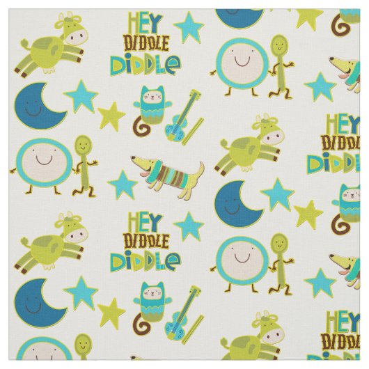 Diddle Diddle Nursery Rhyme Stof (Swatch)