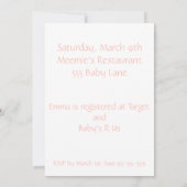 Diddles Boerderij Moo-Cow Baby shower Uitnodiging (Achterkant)