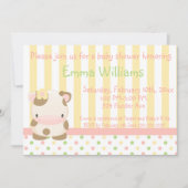 Diddles Boerderij Moo-Cow Baby shower Uitnodiging  (Voorkant)