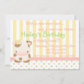 Diddles Boerderij Moo-Cow Birthday Uitnodiging (Voorkant)