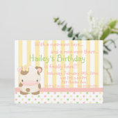 Diddles Boerderij Moo-Cow Birthday Uitnodiging (Staand voorkant)