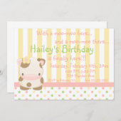 Diddles Boerderij Moo-Cow Birthday Uitnodiging (Voorkant / Achterkant)