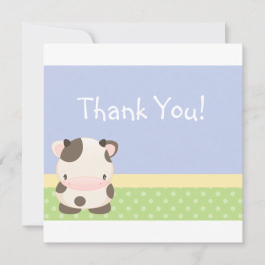 Diddles Boerderij Moo-Cow Hartelijk dank Bedankkaart (Voorkant)