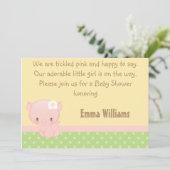 Diddles Boerderij Pig Baby shower Uitnodiging (Staand voorkant)