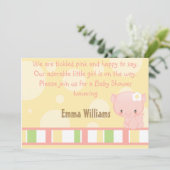 Diddles Boerderij Pig Baby shower Uitnodiging (Staand voorkant)