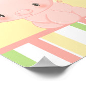 Diddles Boerderij Pig Birthday Banner Poster (Hoek)