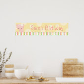 Diddles Boerderij Pig Birthday Banner Poster (Keuken)